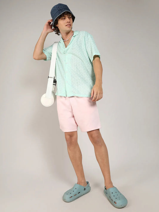 Embroidered Zig-Zag Shirt