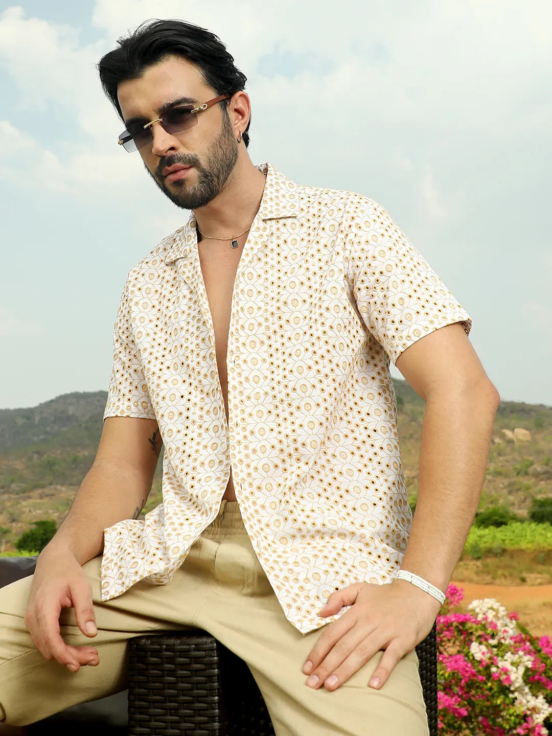 Embroidered Circular Shirt
