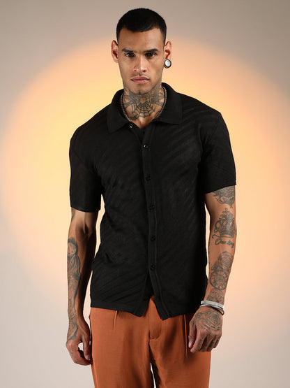 Tilted-Knit Shirt