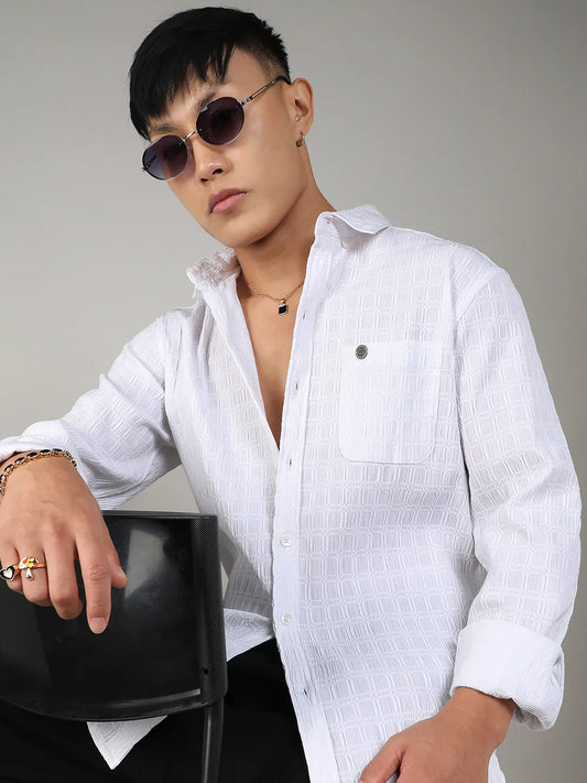 Textured Ruched Shirt