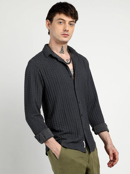 Cube-Textured Shirt
