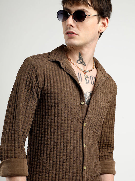 Cube-Textured Shirt