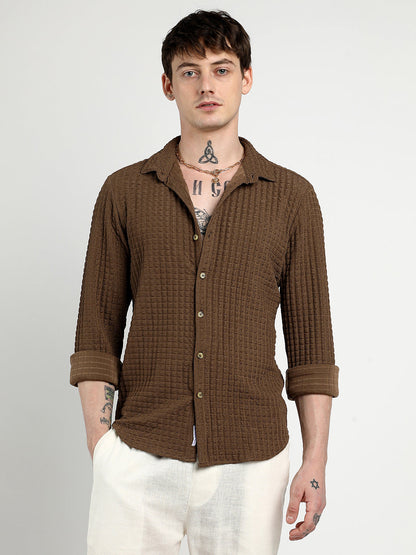 Cube-Textured Shirt