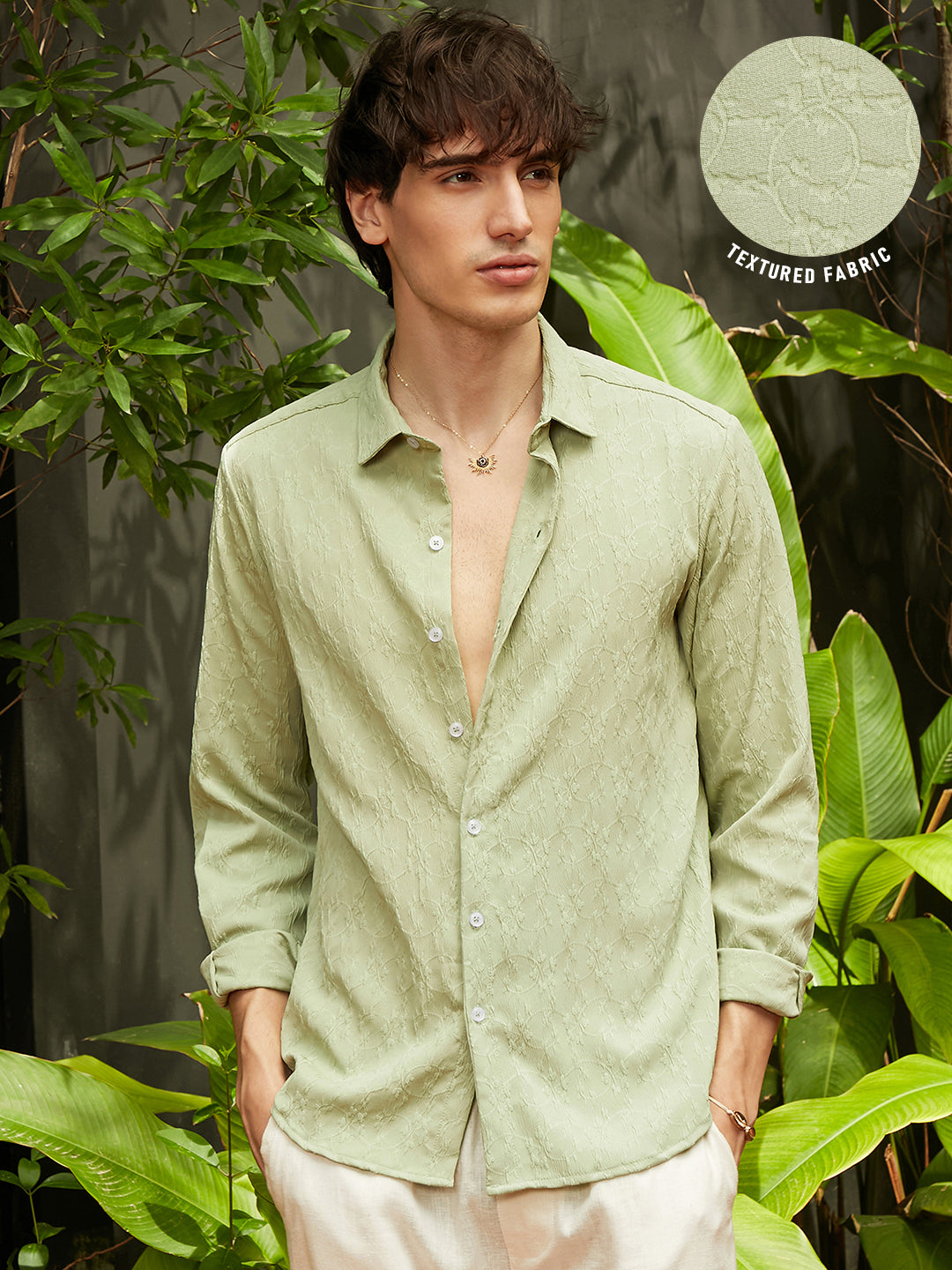Floral-Textured Shirt