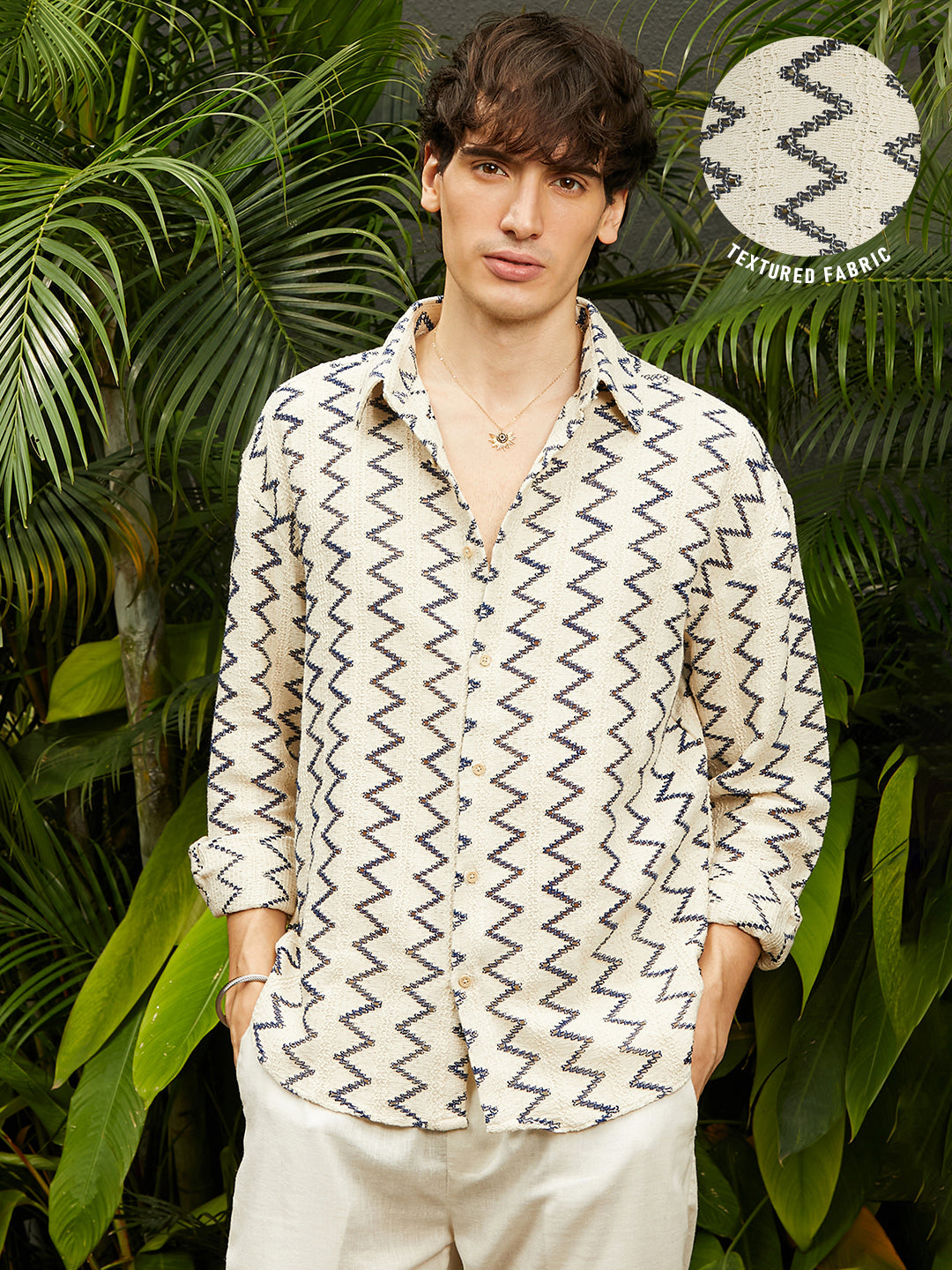 Zig-Zag Knit Shirt