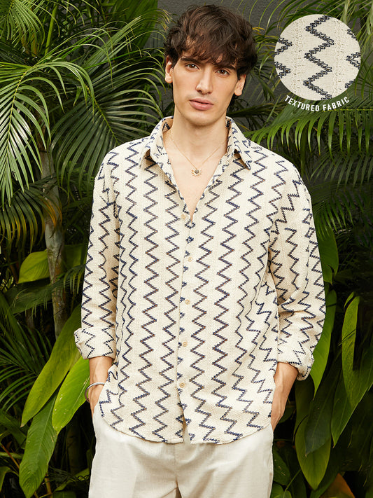 Zig-Zag Knit Shirt