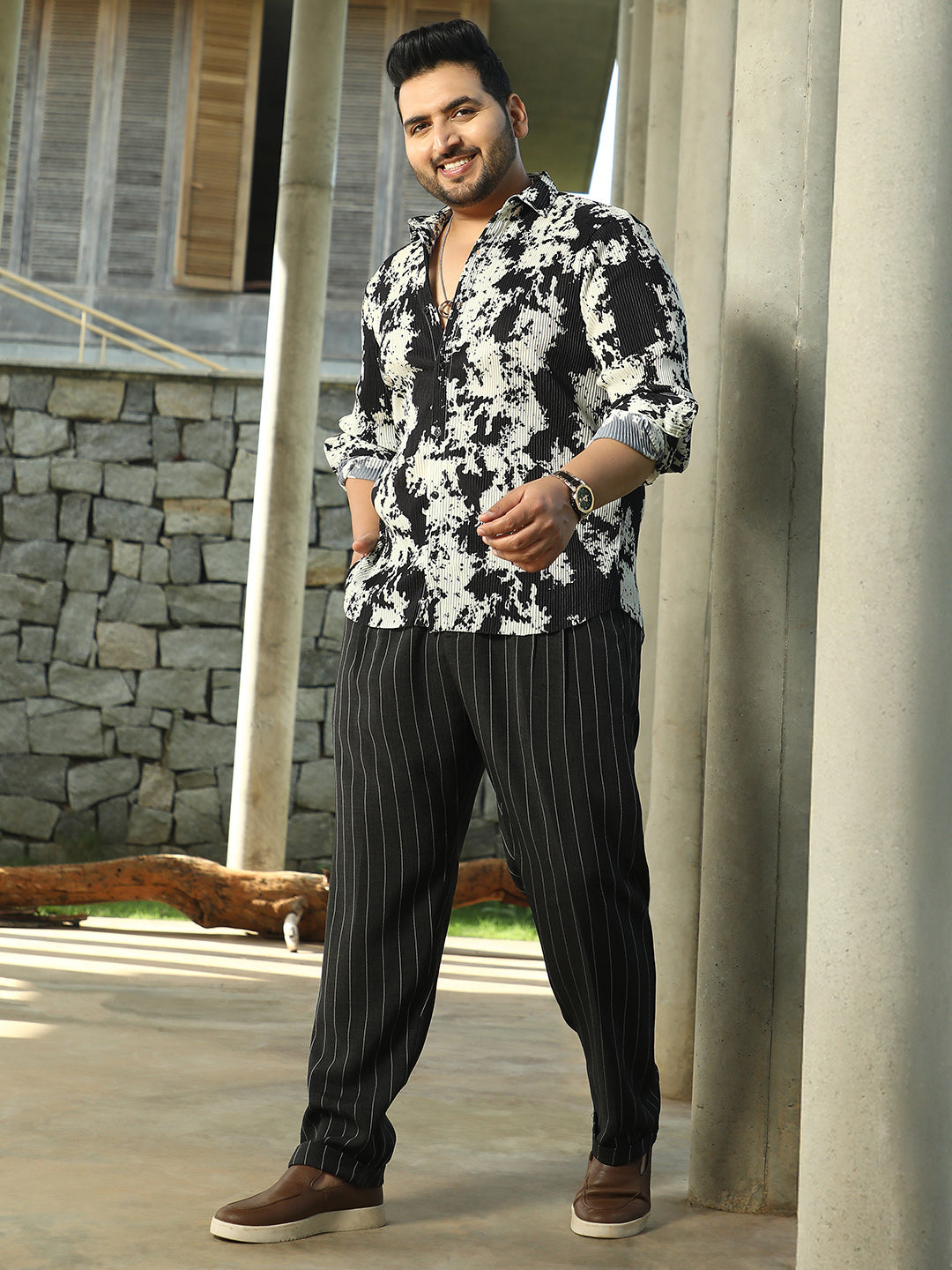 Splash-Pleat Shirt