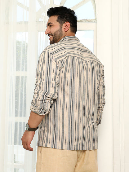 Multitrack Striped Relaxed Shirt