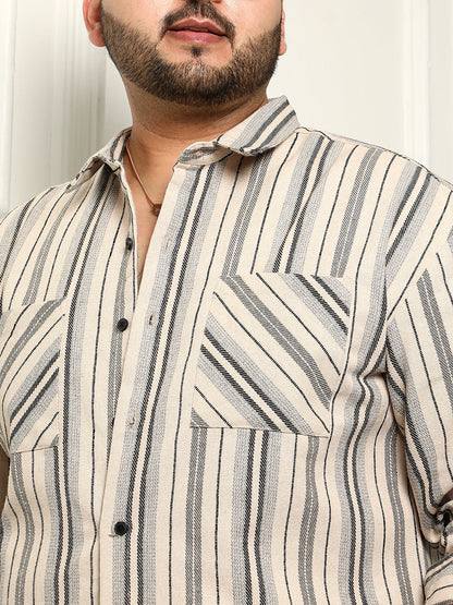 Multitrack Striped Relaxed Shirt