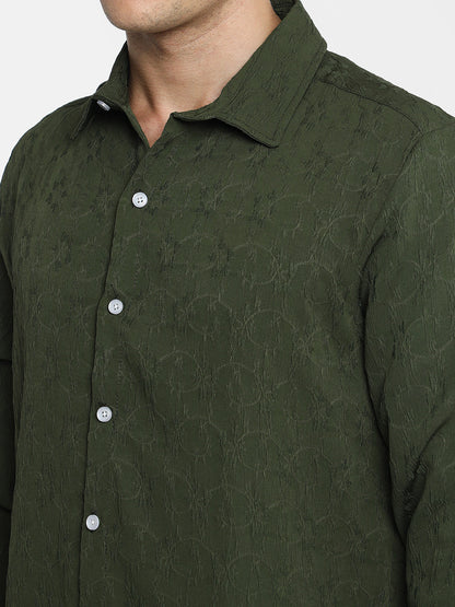 Floral-Textured Shirt