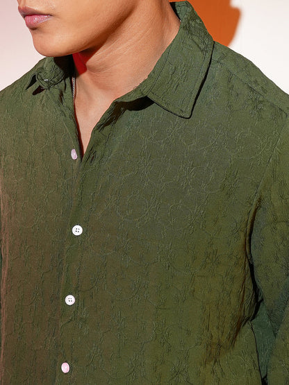 Floral-Textured Shirt