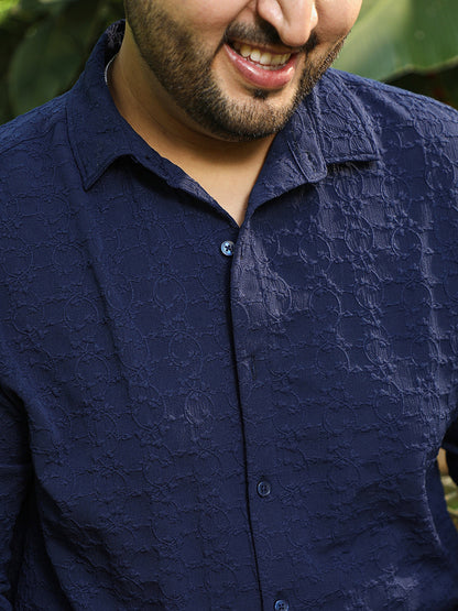 Floral-Textured Shirt