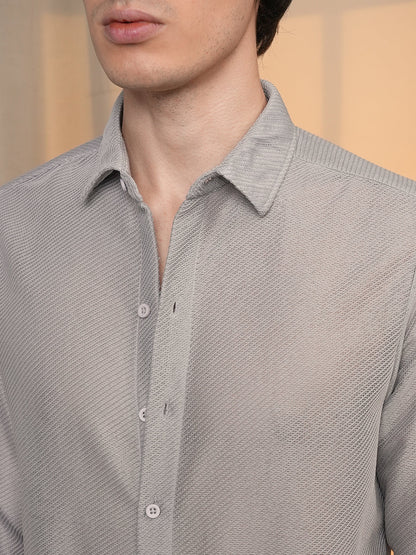 Mesh-Textured Shirt