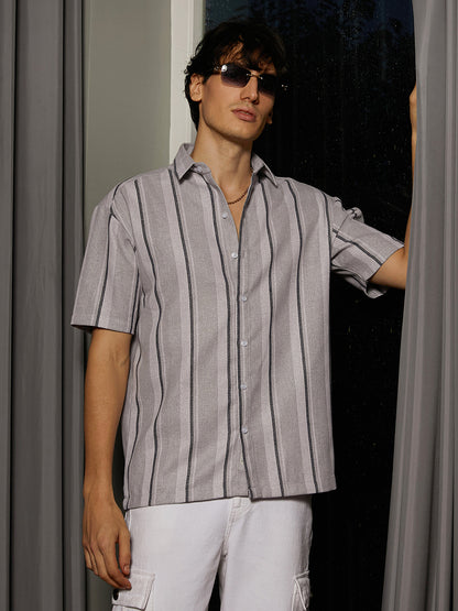 Unbalanced Striped Shirt