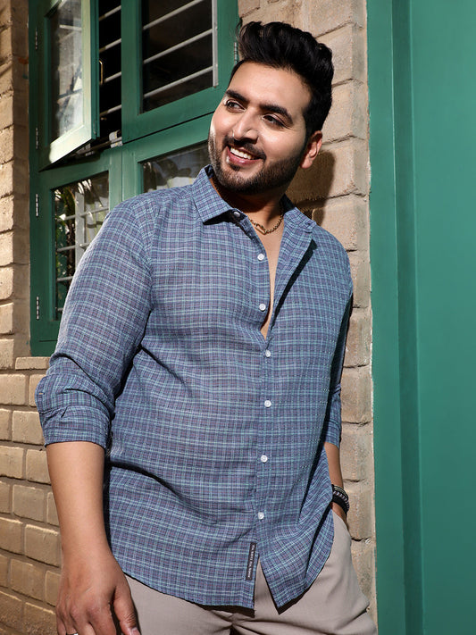 Micro-Tartan Plaid Shirt