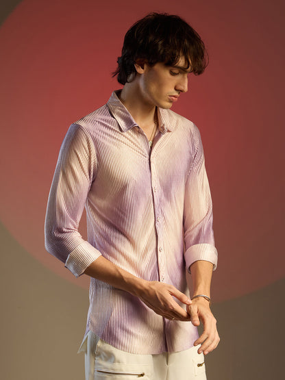 Ombre-Pleated Shirt