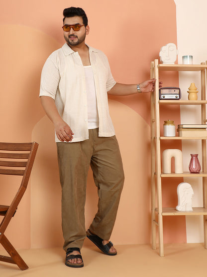 Dash-Ribbed Knit Polo Shirt