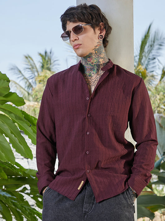 Pinstriped-Tactile Shirt