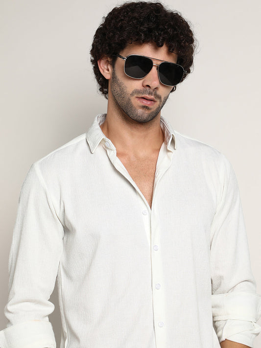 Solid Jaquard Shirt