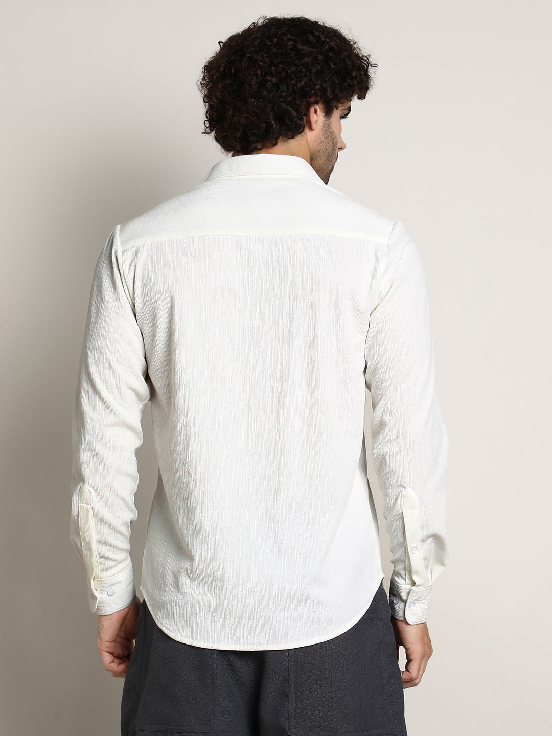 Solid Jaquard Shirt