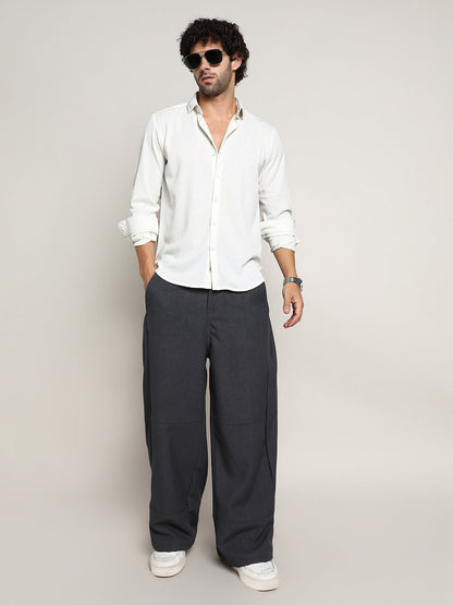 Solid Jaquard Shirt