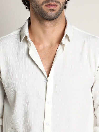 Solid Jaquard Shirt