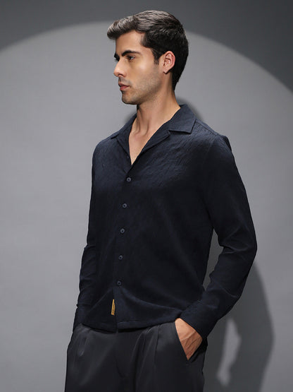 Textured-Cuban Shirt