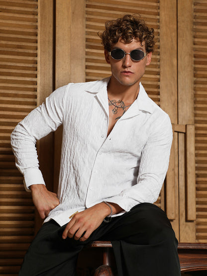 Textured-Cuban Shirt