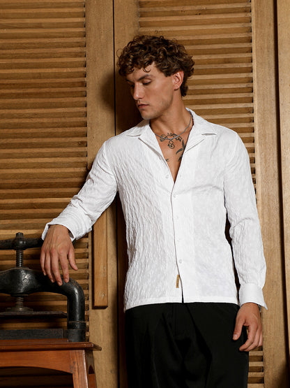 Textured-Cuban Shirt