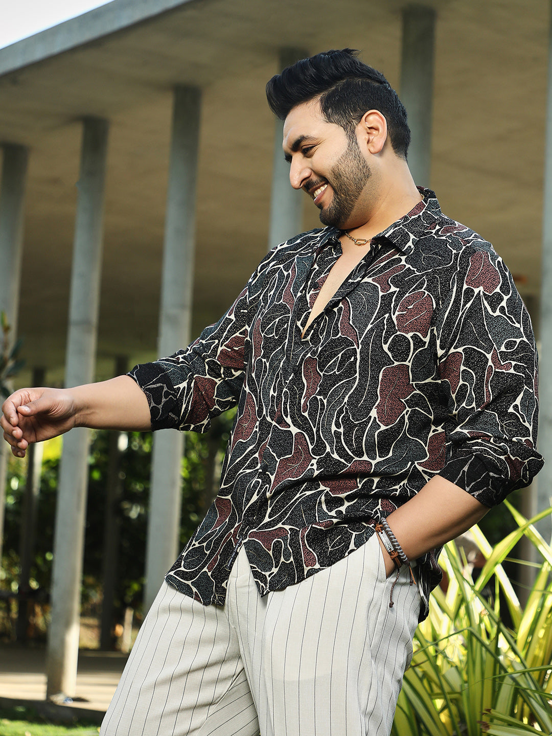 Speckled-Foliage Regular Shirt
