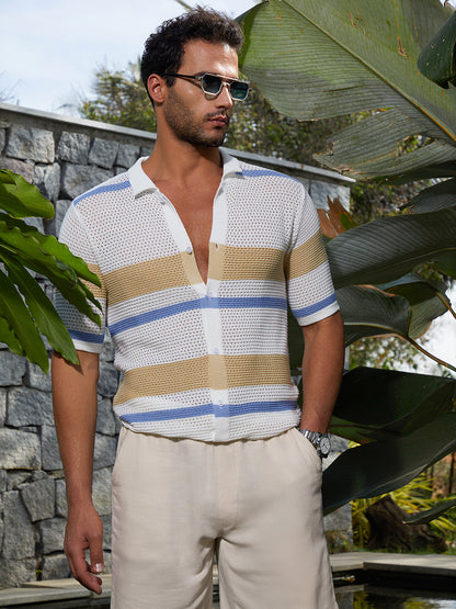 Panel-Knit Relaxed Shirt