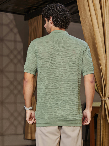 Fluid-Knit Polo Shirt