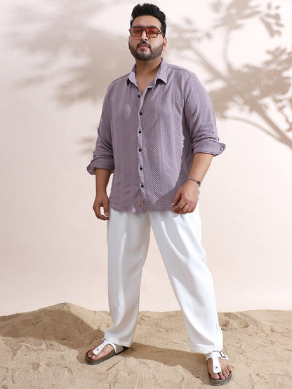 Weave-Panel Shirt
