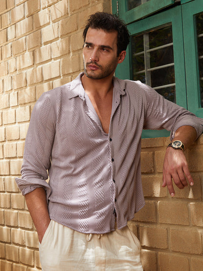 Weave-Panel Shirt