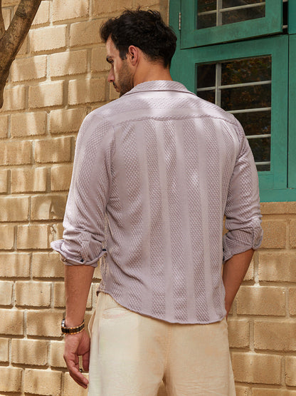 Weave-Panel Shirt