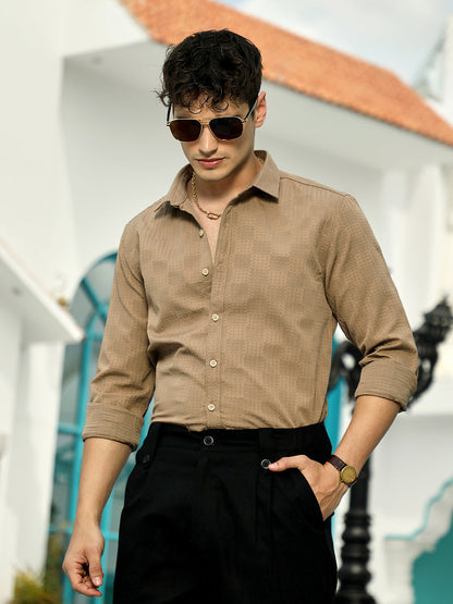 Grid-Check Tactile Shirt