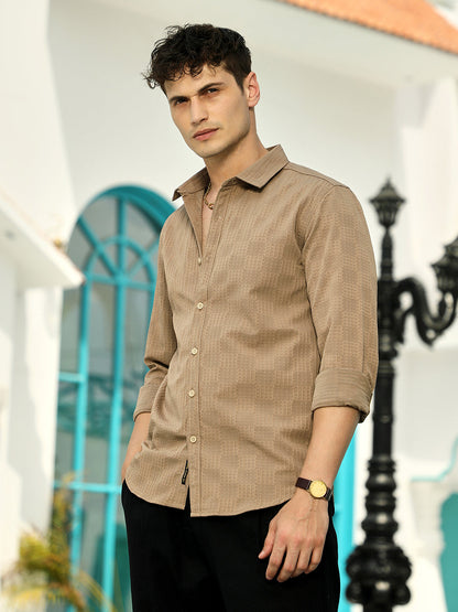 Grid-Check Tactile Shirt