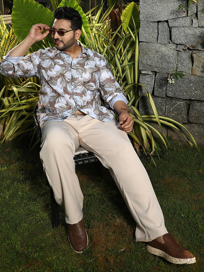 Floral-Overlap Shirt