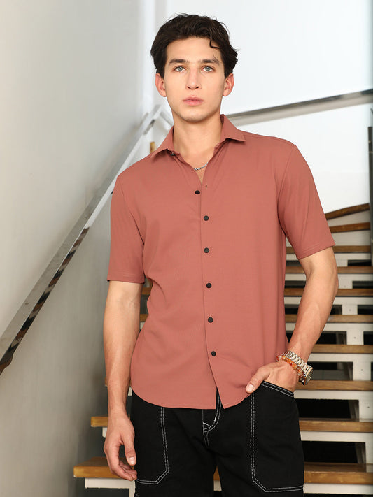 Seamless Waffle-Knit Shirt