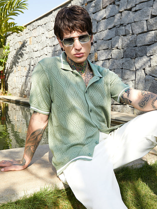 Logenze Open-Knit Shirt