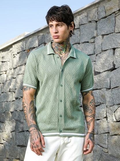 Logenze Open-Knit Shirt
