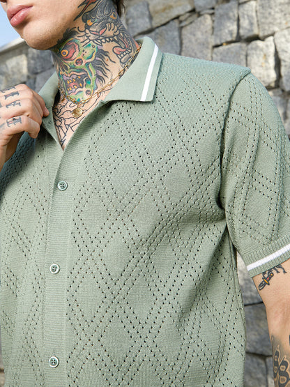 Logenze Open-Knit Shirt