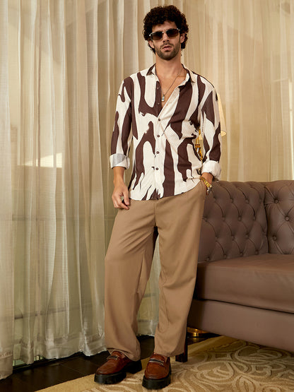 Contour-Lines Pleated Shirt