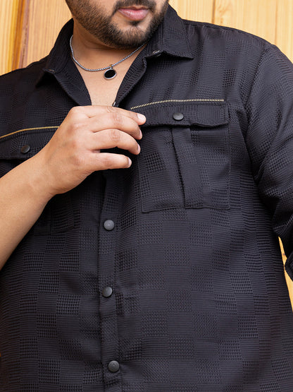 Tactile-Utility Relaxed Shirt