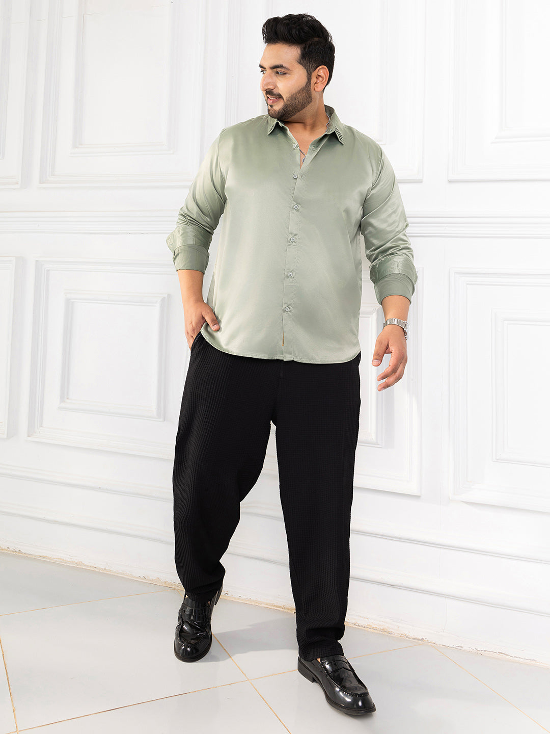 Solid Satin Shirt