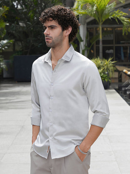 Pleated-Collar Shirt