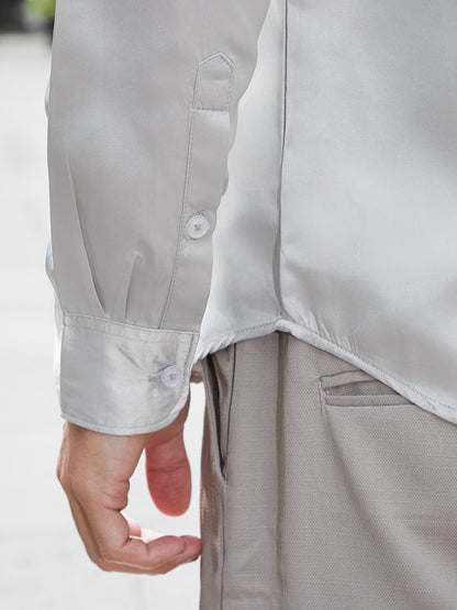 Pleated-Collar Shirt
