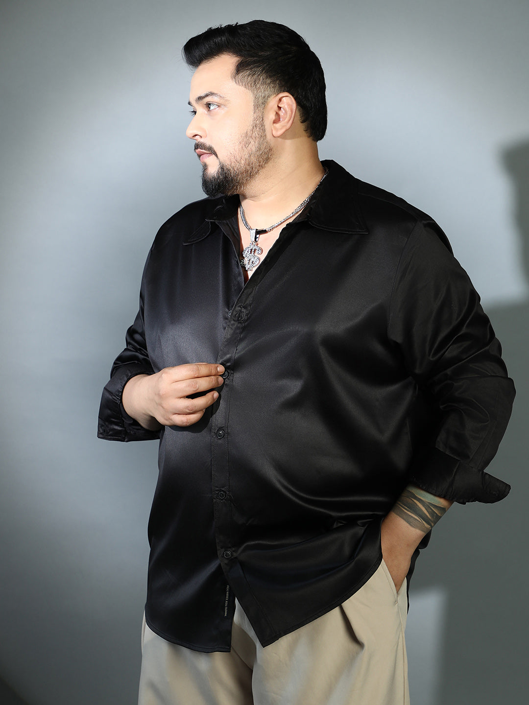 Solid Satin Shirt