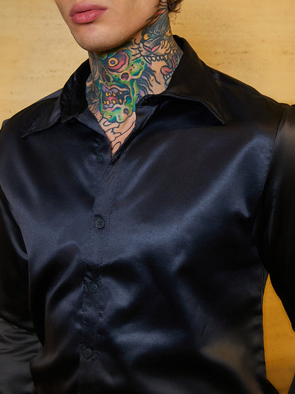 Solid Satin Shirt