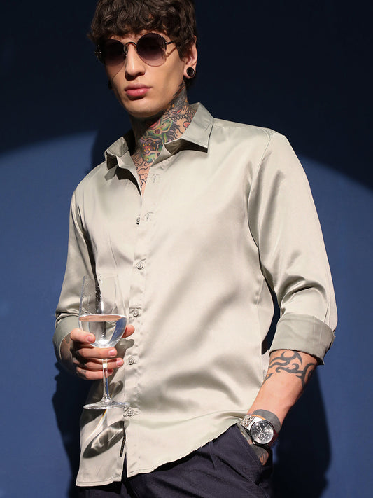 Solid Satin Shirt